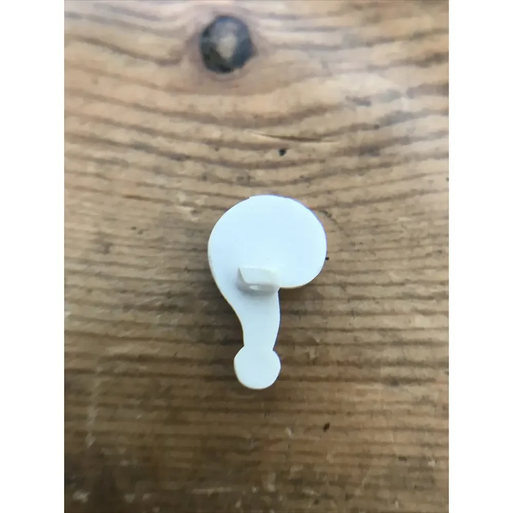 Vintage Set Lot 4 60s 70s Riddler Question Mark Mod White Plastic Buttons 2.5cm